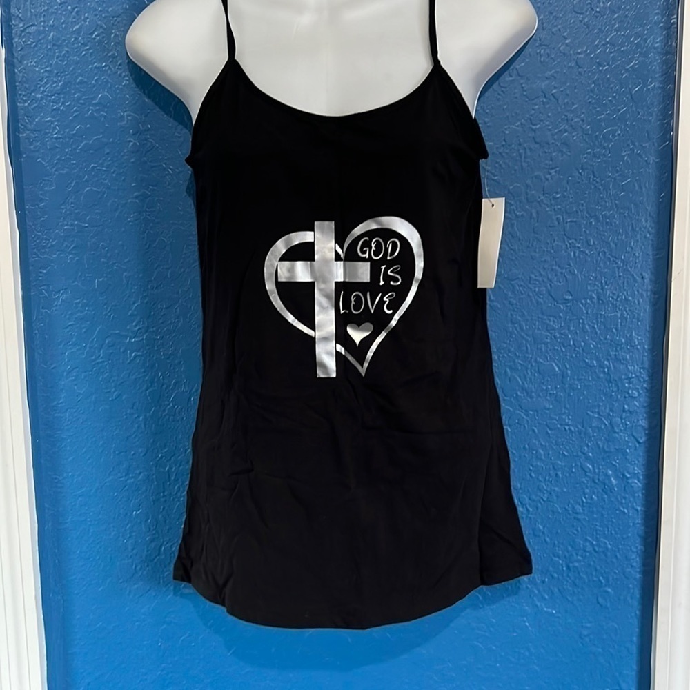 Time and Tru Medium tank top black